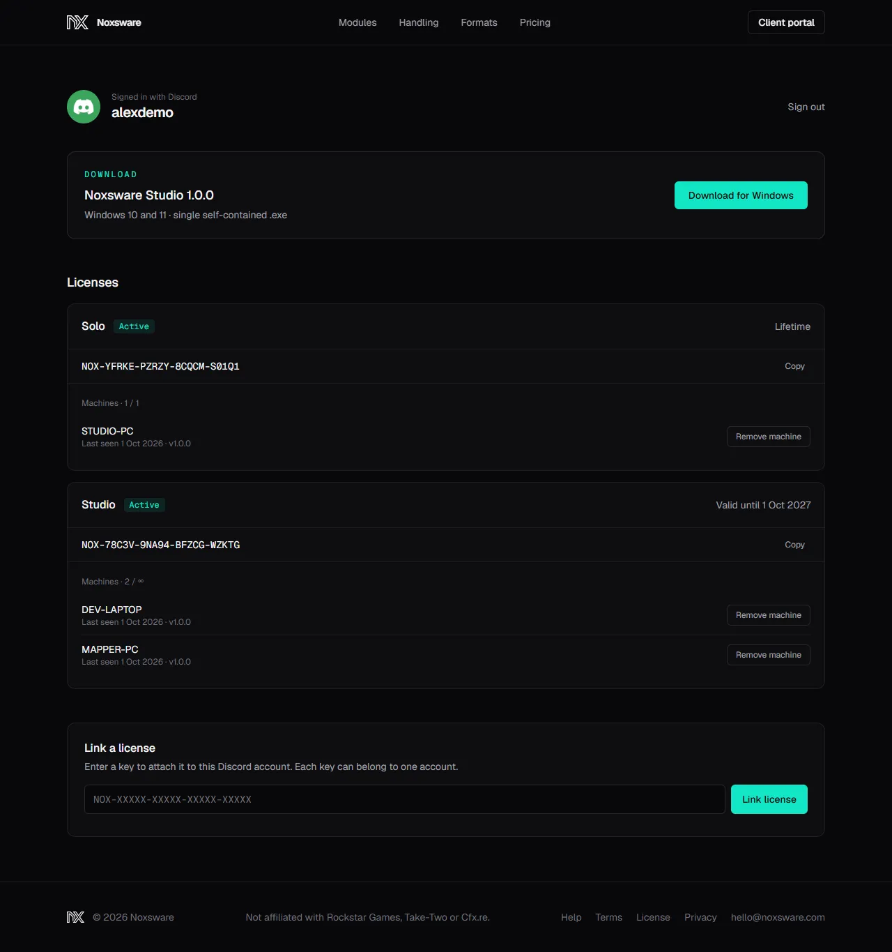 The client portal