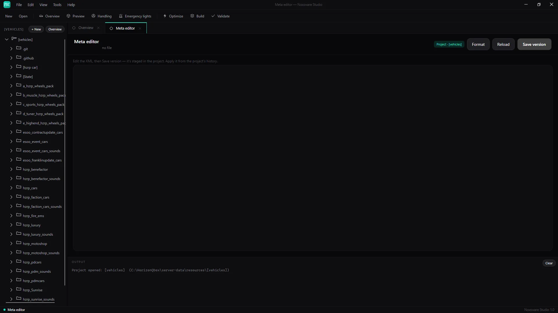 The Meta editor